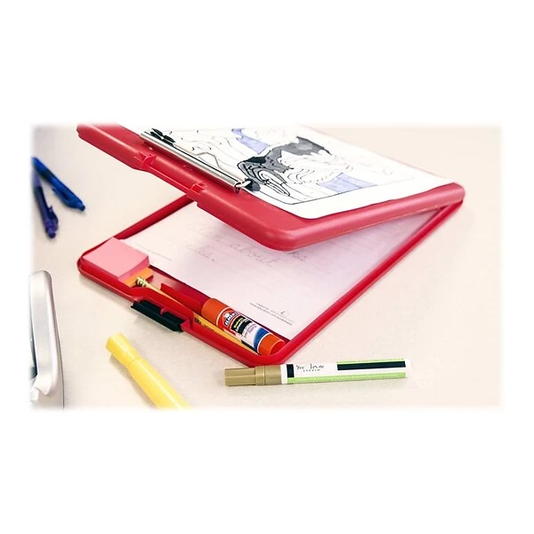 Saunders US-Works SlimMate Plastic Storage Clipboard, Letter Size, Red (00560) 2 Saunders US-Works SlimMate Plastic Storage Clipboard, Letter Size, Red (00560) - Image 2