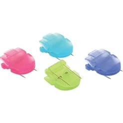 Advantus Panel Wall Cubicle Clips, Assorted Cool Colors, 50/Box (75336)