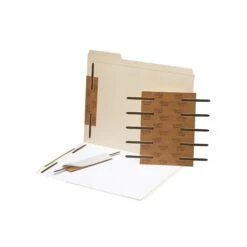 Smead Reinforced Folder Fasteners, Brown, 100/Box (68215)