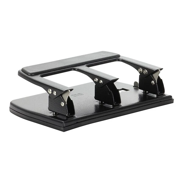 Officemate Heavy Duty 3-Hole Punch With Padded Handle, 40 Sheet Capacity, Black (90089) 2 Officemate Heavy Duty 3-Hole Punch With Padded Handle, 40 Sheet Capacity, Black (90089) - Image 2