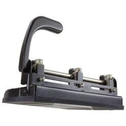 Officemate Heavy Duty Adjustable 2-3 Hole Punch With Lever Handle, 32 Sheet Capacity, Black (90078)