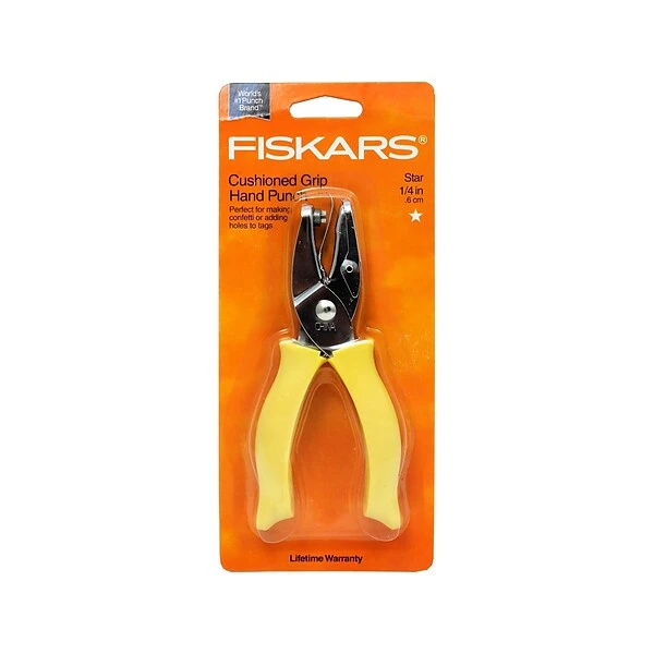 Fiskars 1-Hole Punch, Silver/Yellow (23537097J) 1 Fiskars 1-Hole Punch, Silver/Yellow (23537097J)