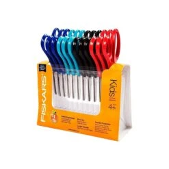 Fiskars Classpack 5" Stainless Steel Kid's Scissors, Blunt Tip, Assorted Colors, 12/Pack (95017197J)