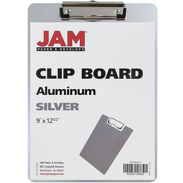 JAM Paper® Aluminum Clipboard, 9 X 13, Silver, Sold Individually (331ALCsi) 1 JAM Paper® Aluminum Clipboard, 9 X 13, Silver, Sold Individually (331ALCsi)