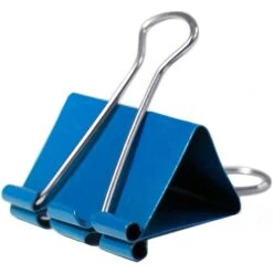 JAM Paper® Binder Clips, Large, 41mm, Blue Binderclips, 12/pack (340BCbu)