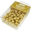 JAM Paper Colored Map Tacks, Gold, 2 Packs Of 100 (22432213A)