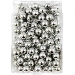 JAM Paper Colored Map Tacks, Silver, 2 Packs Of 100 (22432214A) -Fiskar Shop sp4798116 s7 1
