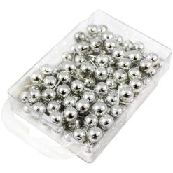 JAM Paper Colored Map Tacks, Silver, 2 Packs Of 100 (22432214A) -Fiskar Shop sp4798117 s7 1