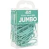 JAM Paper Jumbo Smooth Paper Clip, Teal, 75/Pack (21832065)