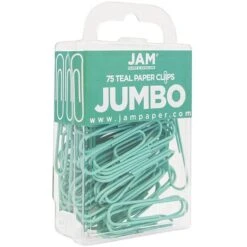 JAM Paper® Colored Jumbo Paper Clips, Large 2 Inch, Teal Paperclips, 2 Packs Of 75 (21832065a) -Fiskar Shop sp4798221 s7