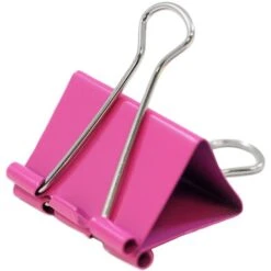 JAM Paper® Binder Clips, Large, 41mm, Pink Binderclips, 12/pack (340BCpi)