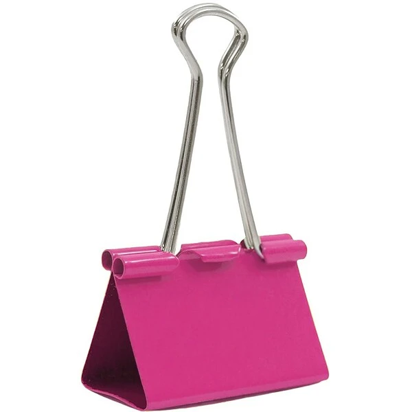 JAM Paper® Binder Clips, Large, 41mm, Pink Binderclips, 12/pack (340BCpi) 2 JAM Paper® Binder Clips, Large, 41mm, Pink Binderclips, 12/pack (340BCpi) - Image 2
