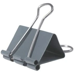 JAM Paper® Binder Clips, Large, 41mm, Grey Binderclips, 12/pack (340BCgy)