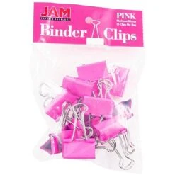 JAM Paper® Colored Office Desk Supplies Bundle, Pink, Jumbo Paper Clips & Medium Binder Clips, 1 Pack Of Each (4218339PI) -Fiskar Shop sp4813567 s7