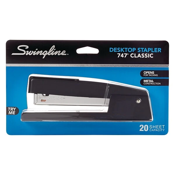 Swingline 747 Stapler, 20 Sheet Capacity, Black (74701) 3 Swingline 747 Stapler, 20 Sheet Capacity, Black (74701) - Image 3