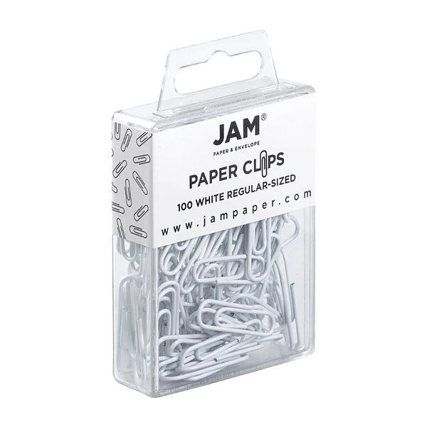 JAM Paper Small Paper Clips, White, 100/Pack (2183755) 1 JAM Paper Small Paper Clips, White, 100/Pack (2183755)