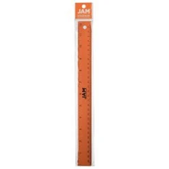JAM Paper Stainless Steel 12" Ruler, Orange (347M12OR) 6 JAM Paper Stainless Steel 12" Ruler, Orange (347M12OR) -Fiskar Shop sp92366565 s7