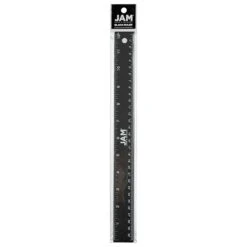JAM Paper Stainless Steel 12" Ruler, Black (347M12BL) -Fiskar Shop sp92366594 s7