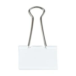 JAM Paper Large Binder Clips, 3/4" Capacity, White, 12/pack (340BCwh)