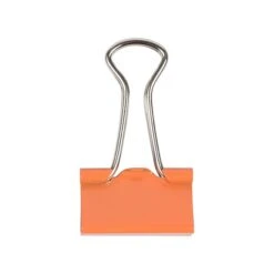 JAM Paper Colorful Small Binder Clips, 3/8" Capacity, Orange, 25/Pack (334BCOR)