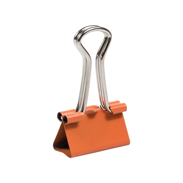 JAM Paper Colorful Small Binder Clips, 3/8" Capacity, Orange, 25/Pack (334BCOR) 2 JAM Paper Colorful Small Binder Clips, 3/8" Capacity, Orange, 25/Pack (334BCOR) - Image 2