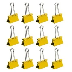 JAM Paper Large Binder Clips, 3/4" Capacity, Yellow, 12/pack (340BCye) -Fiskar Shop sp93880958 s7