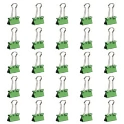 JAM Paper Colored Small Binder Clips, 3/8" Capacity, Green, 25/Pack (334BCGR) -Fiskar Shop sp93881013 s7