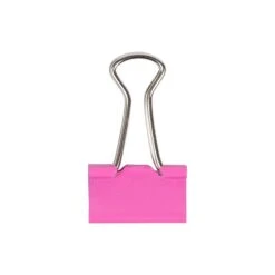 JAM Paper Colored Small Binder Clips, 3/8" Capacity, Pink, 25/pack (334BCPI)