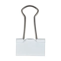 JAM Paper® Colorful Binder Clips, Small, 3/4 Inch (19mm), White Binderclips, 25/Pack (334BCWH)