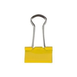 JAM Paper Colored Small Binder Clips, 3/8" Capacity, Yellow, 25/Pack (334BCYE)