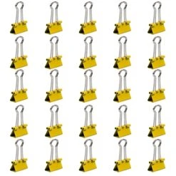 JAM Paper Colored Small Binder Clips, 3/8" Capacity, Yellow, 25/Pack (334BCYE) -Fiskar Shop sp93881089 s7