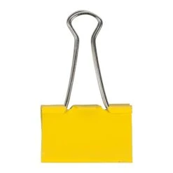 JAM Paper Large Binder Clips, 3/4" Capacity, Yellow, 12/pack (340BCye)