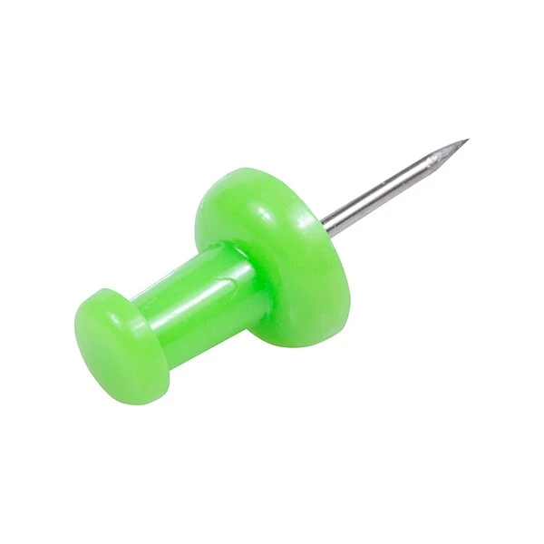 JAM Paper Push Pins, Lime Green, 100/Pack (522416893) 3 JAM Paper Push Pins, Lime Green, 100/Pack (522416893) - Image 3