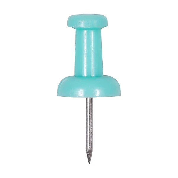 JAM Paper Push Pins, Teal, 100/Pack (22432067) 2 JAM Paper Push Pins, Teal, 100/Pack (22432067) - Image 2