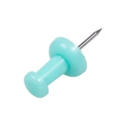 JAM Paper Push Pins, Teal, 100/Pack (22432067) 6 JAM Paper Push Pins, Teal, 100/Pack (22432067) -Fiskar Shop sp97365330 s7