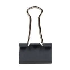 JAM Paper Colorful Binder Clips, Medium, 5/8" Capacity, Grey, 15/Pack (339BCGY)