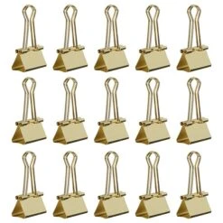 JAM Paper Colorful Binder Clips, Medium, 5/8" Capacity, Gold, 15/Pack (339BCgo) 7 JAM Paper Colorful Binder Clips, Medium, 5/8" Capacity, Gold, 15/Pack (339BCgo) -Fiskar Shop sp97536575 s7